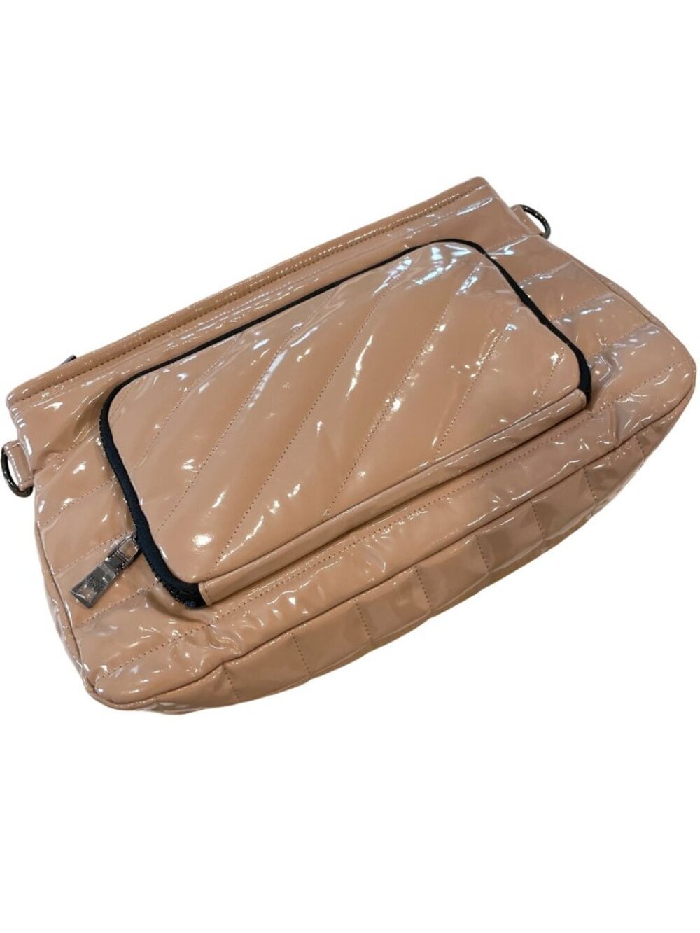 Think Royln Bank Street XL Quilted Crossbody Shoulder Bag (No Straps) Tan